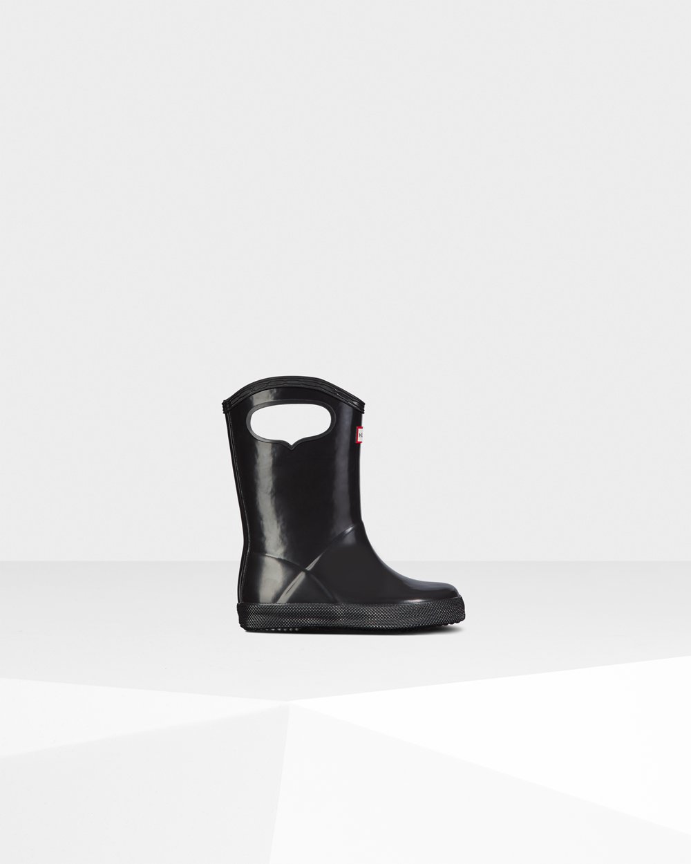 Kids Hunter Original First Classic Grab Handle Gloss - Rain Boots Black - 9013-YZQMW